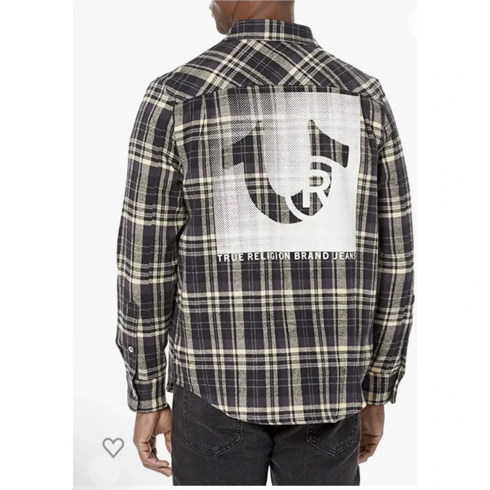 Men’s‎ True Religion Shirt plaid L NEW A1